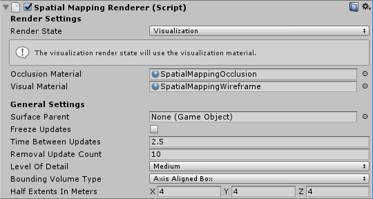 Renderer mapping spaziale in Unity