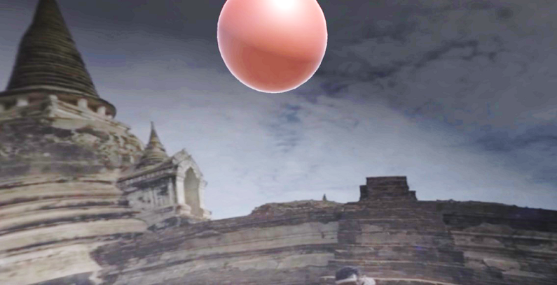 Screenshot di un'esperienza V R Windows Mixed Reality.