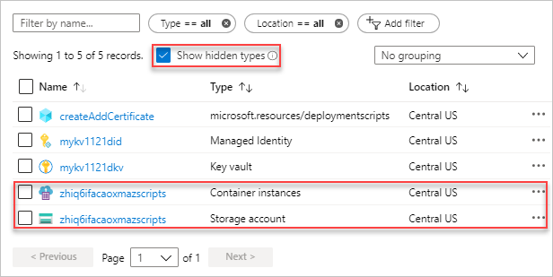 Resource Manager テンプレートのデプロイ スクリプト リソース