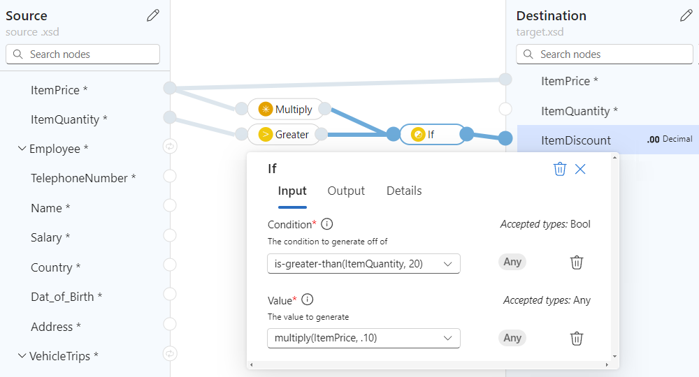 スクリーンショットには、完成した条件の例が示されています。