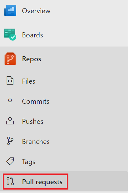 pull request に移動する場所を示すスクリーンショット。