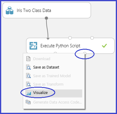 Python スクリプトの実行モジュールの視覚化をクリックして、図を表示します