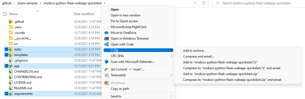 Uma captura de tela que mostra arquivos sendo compactados em um arquivo zip com o 7-Zip.