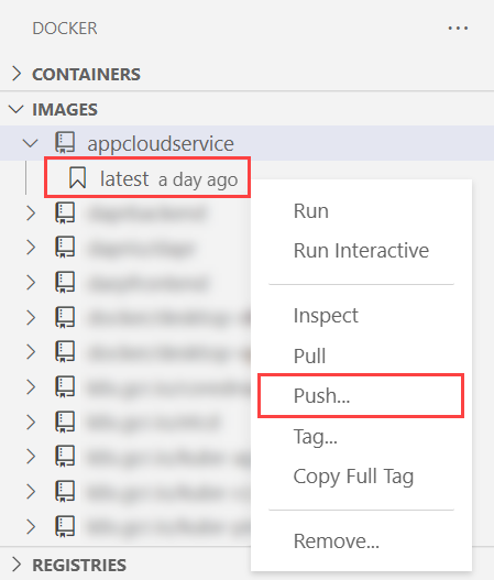 Visual Studio Code: Docker – push de imagem