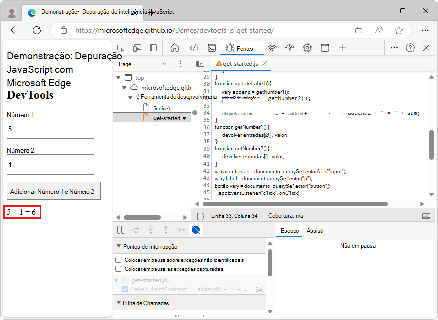 Resultado da resolução de problemas e da correção de erros