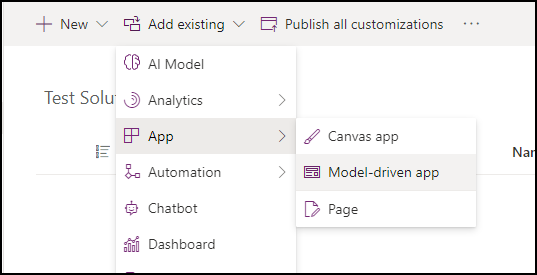 Adicionar um aplicativo baseado em modelo existente