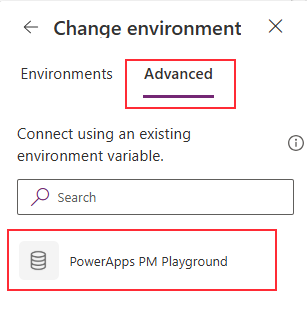 Variável de ambiente externa do Dataverse.