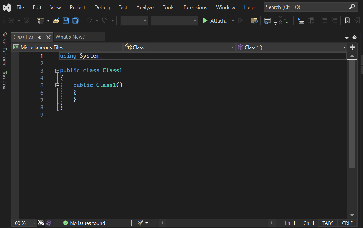Captura de tela de um arquivo de código C# no Visual Studio 2022.