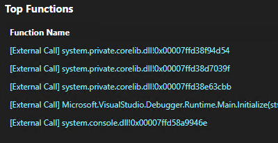 Captura de tela que mostra a lista de funções principais.