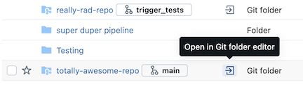 Abra o editor de pastas Git