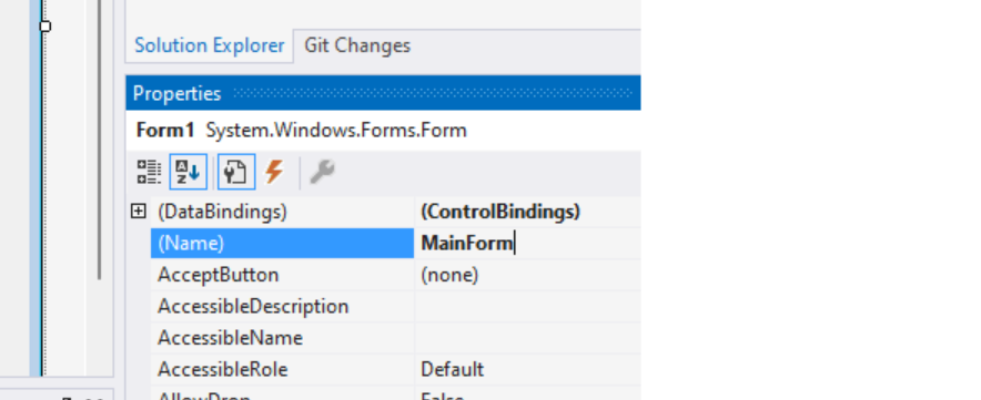 Renomeie o Form1 para MainForm