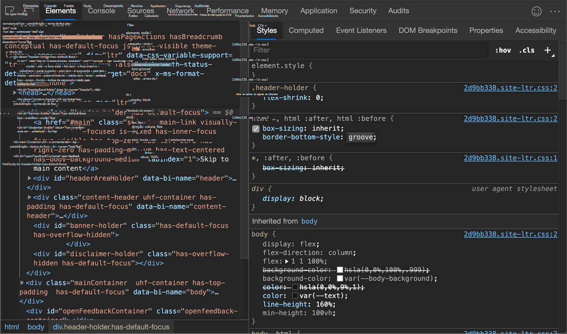 Adicionar uma declaração a uma regra de estilo