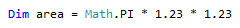 Captura de ecrã do resultado Inline - Visual Basic.