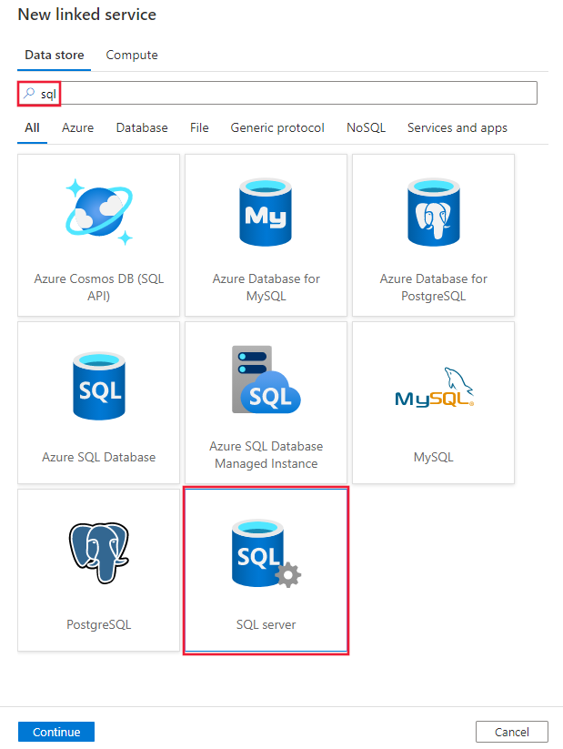 SQL Server 连接器的截图。