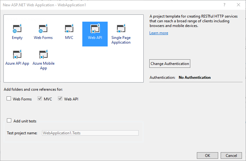 已选择的 Web A P I 图像