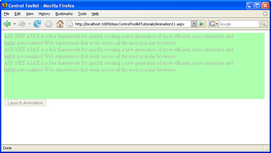 动画立即运行，无需单击鼠标（且标记很少）