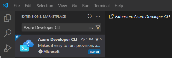 扩展安装的屏幕截图。