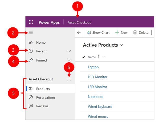显示扩展视图的导航控件的屏幕截图。
