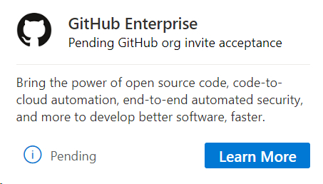 GitHub Enterprise 待处理的邀请接受